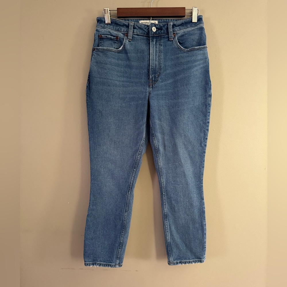 Abercrombie&Fitch The skinny High Rise Curve Love Blue Women's Jeans Sz 27 - Picture 2 of 9